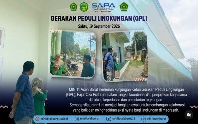 Jajaki Kerja Sama Pelestarian Lingkungan, MIN 11 Aceh Barat Terima Kunjungan Ketua GPL