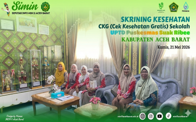 MIN 11 Aceh Barat Sambut Program Cek Kesehatan Gratis dari Puskesmas Suak Ribee