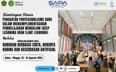 MIN 11 Aceh Barat Gelar Bimbingan Teknis Penguatan Profesionalisme Guru
